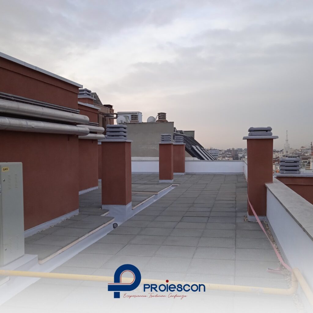 Rehabilitación de cubiertas en Madrid. Proiescon Madrid
